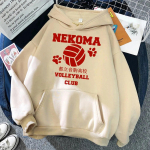 Haikyuu V&otilde;rkpalliklubi Red Anime Print Unisex dressipluus Mood fliisist kapuuts vabaaja riided Hip Hop s&uuml;gistalv soojad kapuutsid L