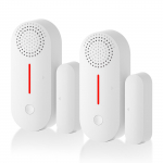 Ukseakna alarm Koduvalve Juhtmevaba magnetandur Vargusvastane Alarm Heli ja valguse WiFi 2 Pack valge