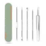 5 tk akne mustpeade eemaldamise komplekt roostevabast terasest akne vistriku komedooni pleki ekstrakt U5Z7 white-5pcs