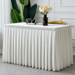 Sametine laudlina ristk&uuml;likukujuline konverentsin&auml;ituse lauakate valge/must lauaseelik pulma&uuml;rituse jaoks, peolaua dekoratsioon 160x60x75cm beež