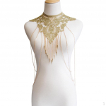 Bikiinirinnahoidja kehakett Vintage kihiline gooti retro rakmetega tuttidega kaelakee t&uuml;drukutele