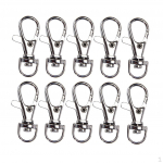 10 Pieces Metal Swivel Lobster Clasp Snap Hook Key Chain Ring Lanyard craft Outdoor Backpack Bag