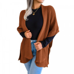 GMXIA naiste vintage vabaaja &uuml;hev&auml;rviline rev, s&uuml;gistalv 1/2 varrukatega avarad jakid ja suures suuruses kampsun mantlid S roheline