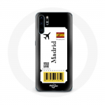 Coque pour Huawei P30 pro Billet d'avion Madrid Espagne