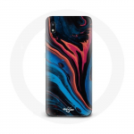 &Uuml;mbris Samsung Galaxy A10 abstraktse tekstuuriga sinine must punane