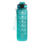 Yousheng 1000 ml veetassiga toidukvaliteediga lekkekindel suur mahutavus koos ajamarkeri n&ouml;&ouml;riga disainiga tolmukindel motiveeriv spordiveepudel sinine