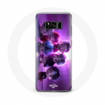 &Uuml;mbris Samsung Galaxy S8 Plus BTS TinyTAN animatsiooniplakatile RM Jin Suga J-Hope Jimin V ja Jungkook Mic Drop