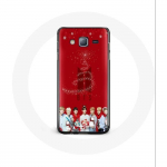 &Uuml;mbris Samsung Galaxy J3 BTS Bangtan Boysi punase taustaga j&otilde;ulukingituseks 2023