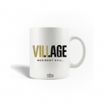 Mug en C&eacute;ramique Resident Evil Village Logo Noir Jaune