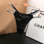 Seksikad pitsist l&auml;bipaistvad alusp&uuml;ksid naiste topeltrihmad madala v&ouml;&ouml;kohaga stringid Seksikas pesu hingav G-stringiga aluspesu Sensuaalne tangas M must