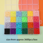 4mm 3600tk/karp Macaroni &uuml;hev&auml;rvilised akr&uuml;&uuml;lhelmed meisterdamiseks k&auml;ev&otilde;ru kaelakee ehete valmistamiseks 4mm 3600pcs