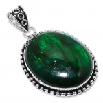 Natural Green Labradorite Gemstone 925 Sterling Silver Pendant 2.36 k1b50
