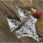 Snake Skin Leopard k&otilde;rge v&ouml;&ouml;kohaga bikiinid naistele seksikas digitaalprinteriga poolitatud ujumistrikoo S