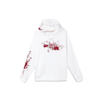 Adidas Originals Trefoil Halloween Limited Edition Logo Print Hoodie Meeste Topid Valge GV0922 XS