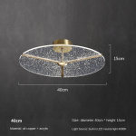 Moodne luksuslik ja minimalistlik laevalgusti, vasest majapidamises kasutatav magamistoa ja t&ouml;&ouml;toa rippvalgusti Diameter -40cm