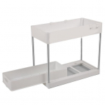 Valamualune hoiukapp 2-tasandiline sahtel Mitmeotstarbeline riiulikapp kraanikausialune hoiustamisalus Vannitoa k&ouml;&ouml;gi korraldaja must