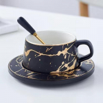 Klassikaline marmorist p&otilde;hjamaise stiilis kohvitass, kaheosaline komplekt, suur hommikus&ouml;&ouml;gitass kohvitass keraamiline veetass piimatass roheline