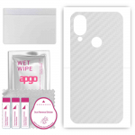 apgo Protective Skin Sticker for the back compatible with Cat S62 Pro, Wrap Film, Foil, Vinyl - Pattern Transparent Carbon