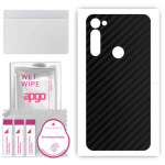 apgo Protective Skin Sticker for the back compatible with Motorola Moto G Stylus PRO, Wrap Film, Foil, Vinyl - Pattern Carbon Black