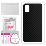apgo Protective Skin Sticker for the back compatible with Tecno Pop 5C, Wrap Film, Foil, Vinyl - Pattern Carbon Black