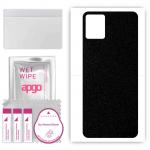apgo Protective Skin Sticker for the back compatible with Motorola Moto E22s, Wrap Film, Foil, Vinyl - Pattern Matte Black