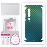 apgo Protective Skin Sticker for the back+sides compatible with Xiaomi Mi 10 Pro 5G, Full Wrap Film, Foil, Vinyl - Pattern Carbon Chameleon CAKA1