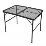 K&auml;mpingu kokkupandav laud Teisaldatav v&auml;lipiknikulaud Reguleeritava k&otilde;rgusega matkalaud Wood and Mesh Tabletop Table