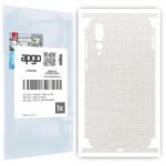 apgo Protective Skin Sticker for the back+sides compatible with Huawei P20 Pro, Full Wrap Film, Foil, Vinyl - Pattern White Fabric