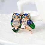 Armas Rhinestone P&auml;rl &Ouml;&ouml;kull Linnud Prossid Pins Naistele Meestele Oks Taim Loomade Ehted Pidu Pulma Kontori kingitused M&auml;rgi Kingitus