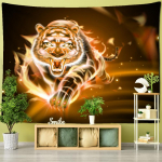 Ps&uuml;hhedeelne 3D Tiigri seinavaip B&ouml;&ouml;mimaalikunst Hipi Tapestry Kunst M&uuml;steerium Kodu Dekoratsioon 95x70cm