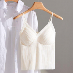 Naiste p&auml;itseteta p&auml;itsetega k&auml;rbitud topid Suvised Camis seljatugedeta camisole mood vabaaja toruga naiste varrukateta k&auml;rbitud vest S beež