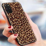 Telefoni&uuml;mbris Samsung Galaxy S20 Ultra FE 5G S10 Lite S9 S8 Plus S7 Edge S10e TPU must &uuml;mbris Seksikas Leopard Print Panther Galaxy S7
