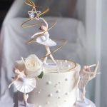3 tk Ballet Cake Topper Picks Tantsuliikumised Pulmad