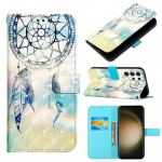 White Dream Wind Chime PU-nahast rahakott Flip Photo Frame Book Case iPhone'ile Samsung Huawei Honor Xiaomi Redmi Oppo vivo Sony Google TCL Infinix... Tecno Camon 30