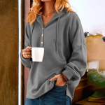 Naiste &uuml;hev&auml;rviline s&uuml;gis- ja talvine pikkade varrukatega pl&uuml;&uuml;sis soe kampsun XXL