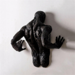 Loominguline simulatsioon inimskulptuur ripats seinakaunistus Metallist inimskulptuur seinakunst Rippuv kaunistus elutoale Kirjeldus: One Size