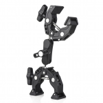 Super Clamp Mount topeltkaamera klamber kahe kuulpeaga k&uuml;lmakingadega 1/4 tolline ARRI asukohaavasid must