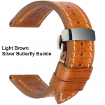 Kellarihmaga kellarihmad 20 mm 22 mm 24 mm vintage ehtsast nahast kellarihm koos liblikpandlaga Panerai Mido Tissot Seiko jaoks 21mm