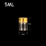 Mini l&auml;bipaistev klaas 5-14ml t&uuml;hi proovipurk kodukaunistus soovipudel DIY ripatsid t&uuml;hjad s&auml;ilitusviaalid korgiga k&auml;sitsi valmistatud 22*30mm kuld
