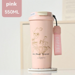 500 ml termokruus k&auml;epidemega 304 roostevabast terasest isolatsiooniga vaakumkolb kohvikruus Thermos Lily of the Lily Flower Luck Cup 500ml