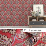 1 rull 17,7 * 393,7 tolli Retro Euroopa stiilis 3D isekleepuv tapeet magamistoa kaunistamiseks, sobib teie kodu kaunistamiseks!