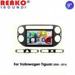 9-tolline auto Android 12 VW Volkswagen Tiguan 1 NF 2006-2016 2Din autoraadio multimeedia videopleier GPS stereo Navi CarPlay 4-core 1+32CP
