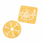 1Pc Bamboo Wooden Coaster Thick Anti-Scalding Insulation Non-Slip Pot Bowl Mat