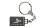 German Wirehaired Pointer - Crystal key ring with dog photo, illuminated key ring, unique gift by Art-Dog brand