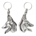 Azawakh, Tuareg Sloughi I - Silver-plated pendant with a dog in a decorative box, handbag decoration, backpack pendant by Art-Dog brand