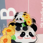 Armsad Panda vedruklambrid Kontori mitmeotstarbelised klambrid Multifilmi Panda plastikklambrid naiste kooli&otilde;pilastele m&otilde;eldud kirjatarvetele