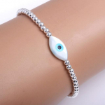 Mood 925 Sterling h&otilde;behelmestest k&auml;ev&otilde;rud Mop Shell Hamsa Fatima k&auml;si Evil Eye Cross Lucky Turkish Charm k&auml;ev&otilde;ru adjustable opening