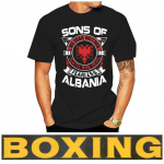 MMA Kickpoksi Muay Thai UFC T-s&auml;rk Rahvuslipp Retro Vintage Albaania Pojad Kartmatu S&uuml;mbol Embleem 3D Tr&uuml;kk Mehed Naised L&uuml;hike Varrukas &Uuml;mar Kaelus XS