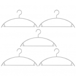 5 tk Riidepuu, tugev kandev&otilde;imega &uuml;hiselamu tarvikud purunemisvastased &otilde;mblusteta riidekapp. hall