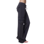 Stretch Waist Button Pocket Joogap&uuml;ksid Naiste vabaaja p&uuml;ksid XS valge